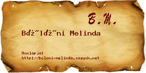 Bölöni Melinda névjegykártya